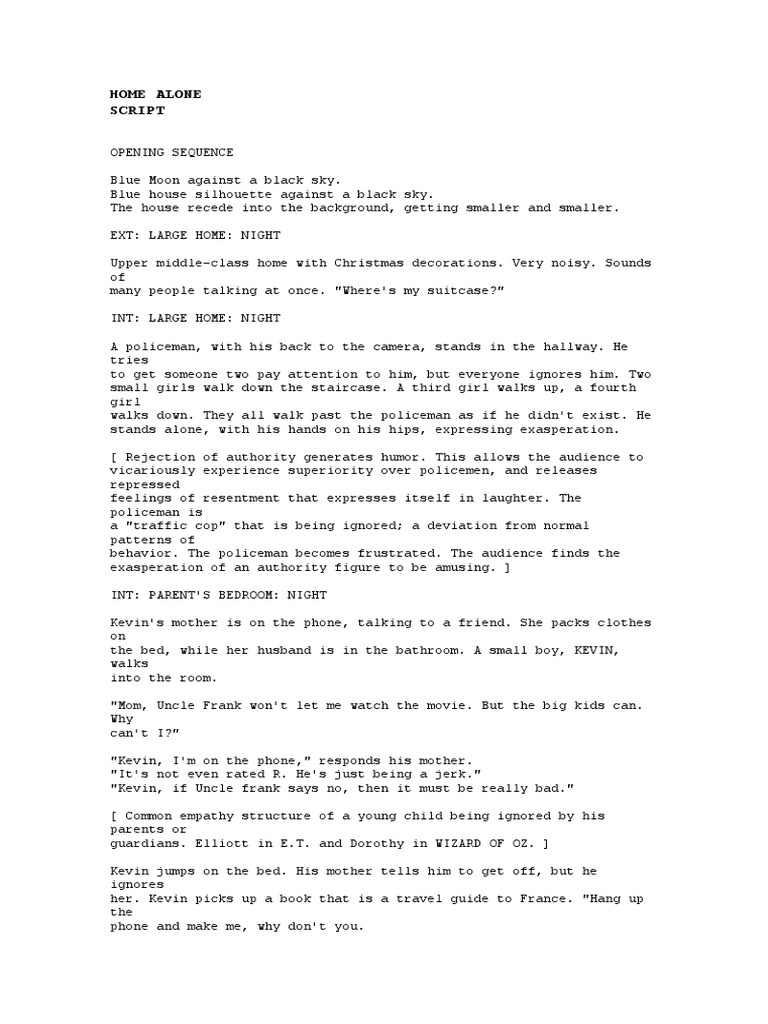 Home Alone Screenplay Excerpt | PDF | Santa Claus