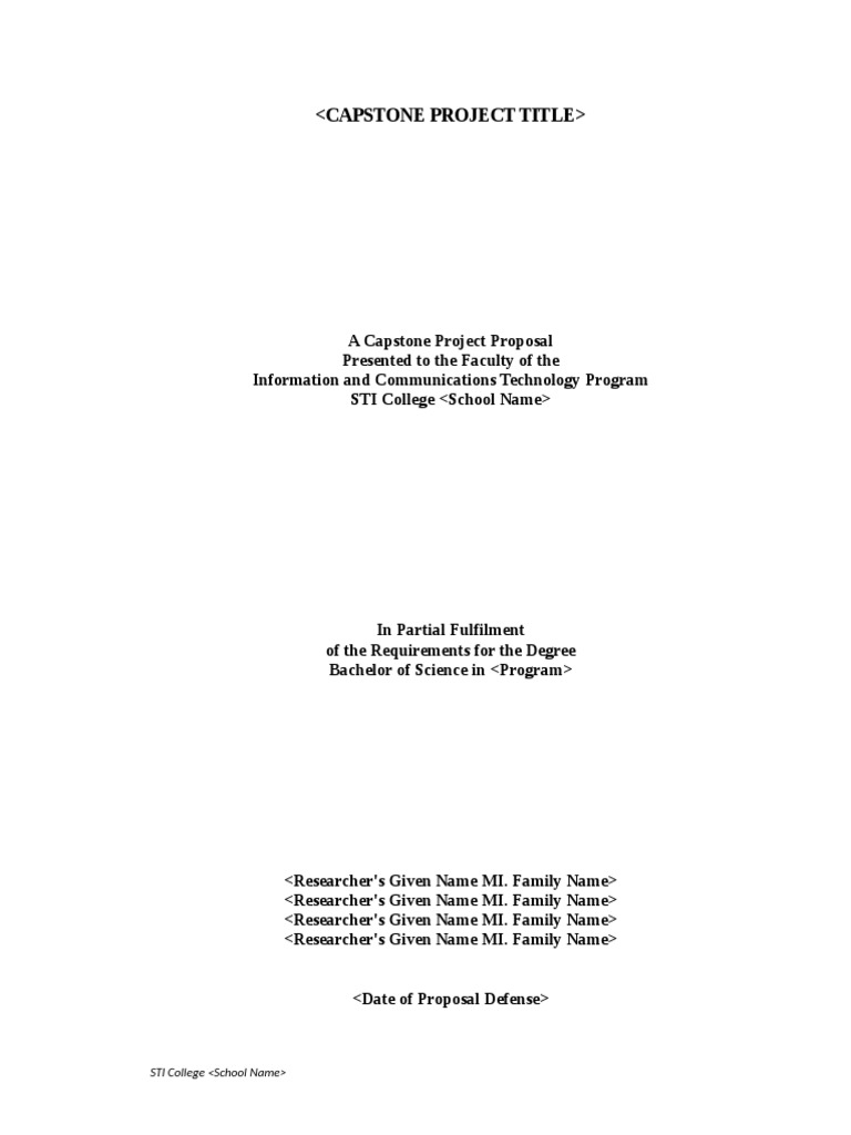 Capstone Project Title PDF Software