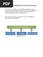 State The Three Fundamental Steps in The Accounting Process