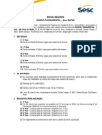 Edital Sesc-DR/AC sorteia vagas ensino fundamental