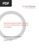 Download Governing Climate Change Post-2012 The Role of Global Cities  Case-Study Los Angeles  by Tyndall Centre for Climate Change Research SN6294153 doc pdf