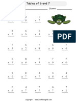 Multiplication Tables 6 and 7 P2