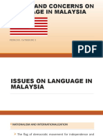 Issues and Concerns On Language in Malaysia