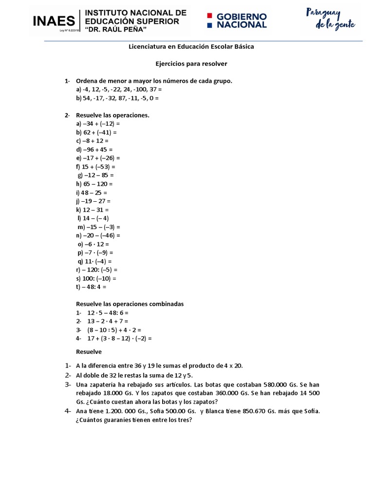 Ejercicios (1) - Guia2 | PDF