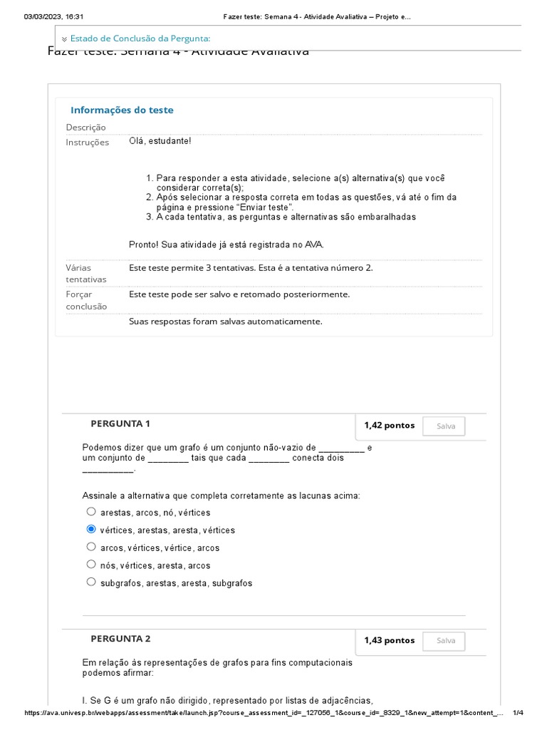 UNIVESP - Semana 4 - Quiz da Videoaula 12 - Exercícios 4 - Matemática  Básica - Matemática Básica