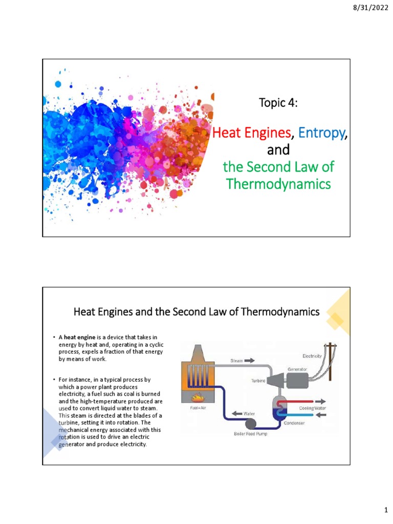 PHY607 Lecture 5 Heat Engines and The Second Law of Thermodynamics