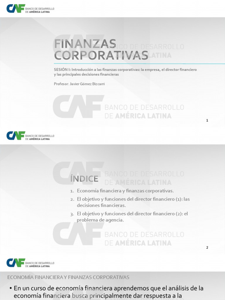 Sesión 1 - Introducción A Las Finanzas Corporativas (Con Marca de Agua ...