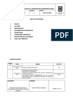 P-DB-004 Programación de La Operación en Componente Zonal