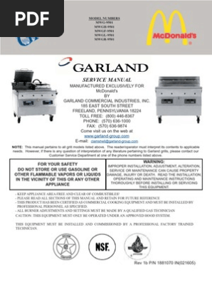 Garland Commercial Range – Model G286 / HP-280 Series – 20 Burner – MPN 1028197