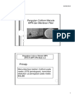 Pengujian Coliform Metode MPN Dan Membran Filter
