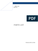 Parts List: MODEL: MEB-3810 List No: 1593-05