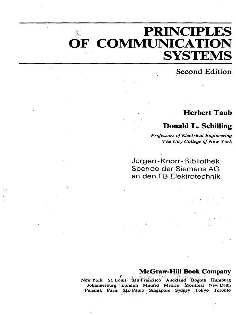 Communication Systems Principles Guide | PDF | Frequency Modulation ...