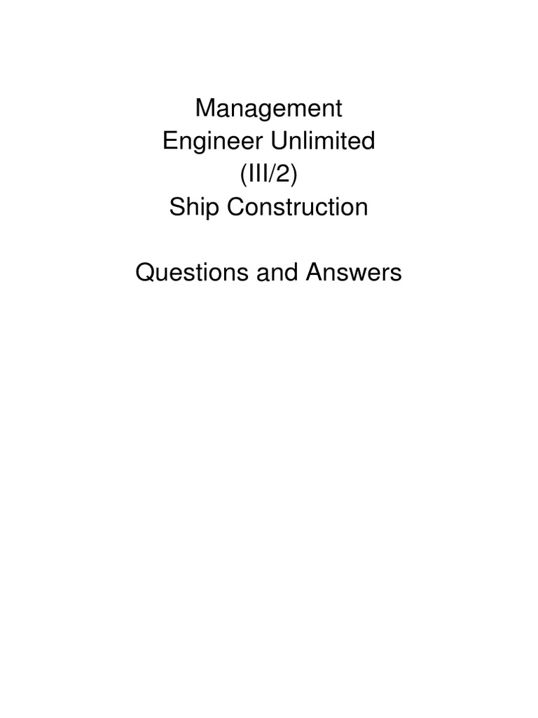 Chiefs Ship Cons Questions and Answers March 2018 PDF Ships Propeller