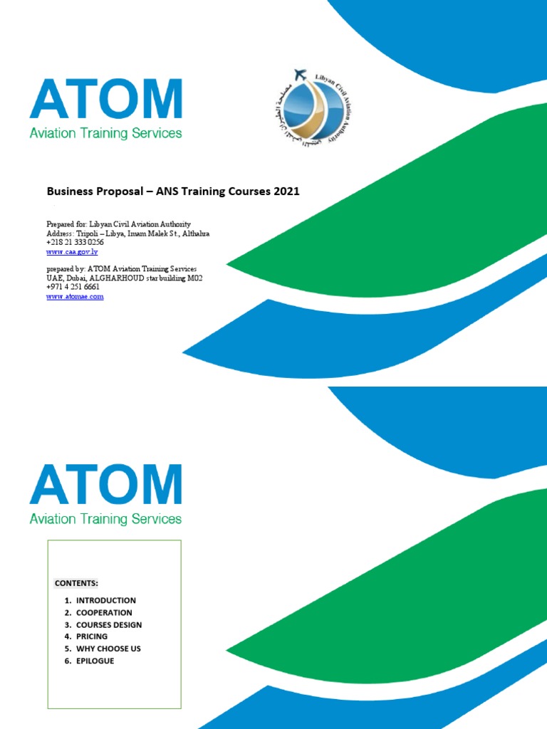 Business proposal ans training courses 2021 www caa gov ly pdf