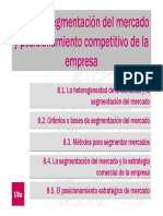 Tema 8 - Segmentación Del Mercado y Posicionamiento Competitivo de La Empresa