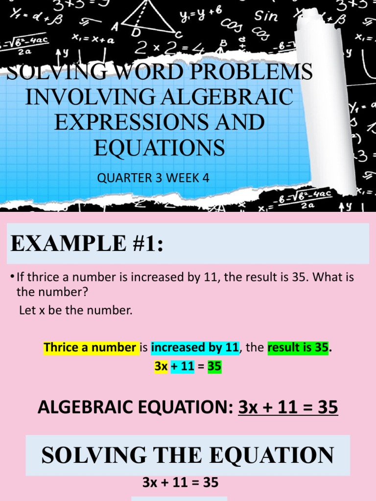 Word problems pdf