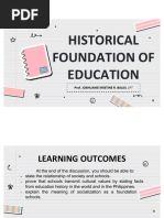 Historical Foundation of Education