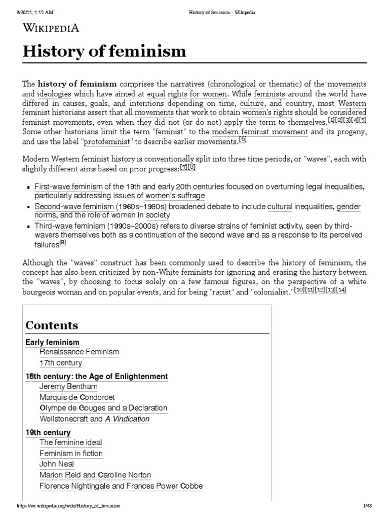 History of Feminism PDF