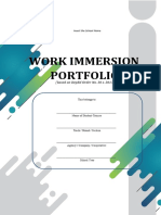 Work Immersion Portfolio Based On Deped