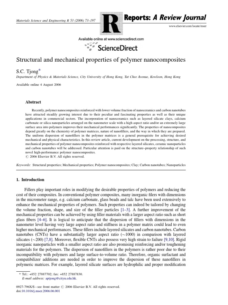 Polymer Nano Fillers | PDF | Carbon Nanotube | Nanocomposite