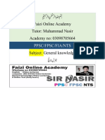 4 2022 Paper General Knowledge Notes Study With Sir Nasir Faizi Online Academy 03098705664