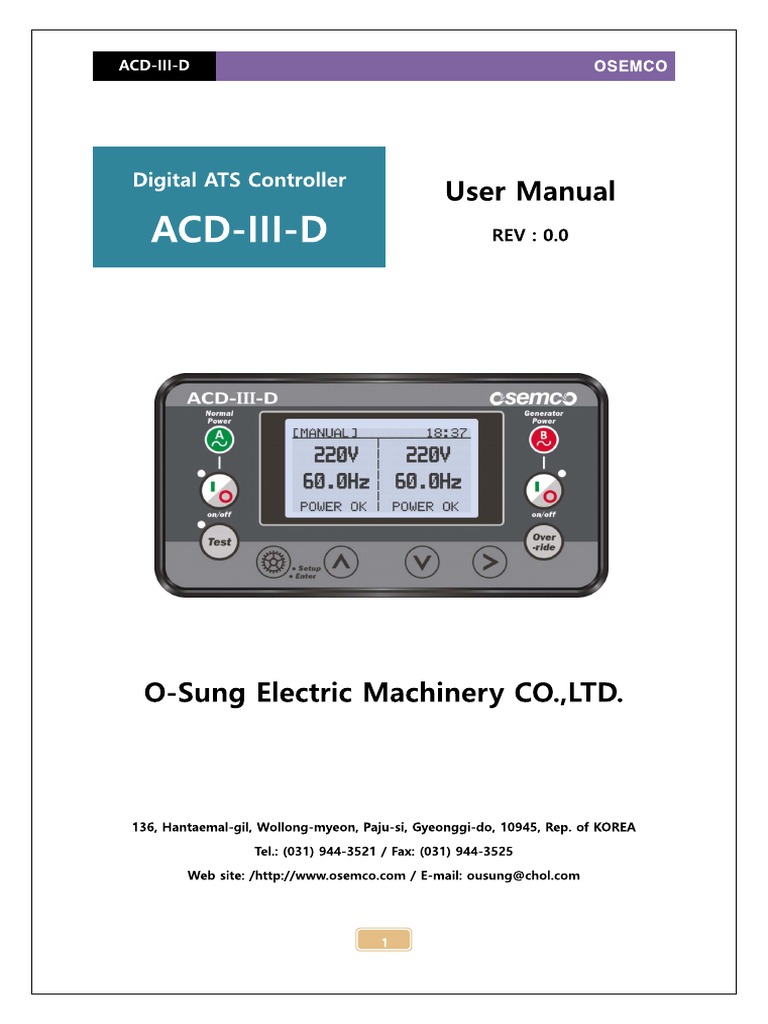 ACD-III-D Manual Rev0.0 Eng | PDF