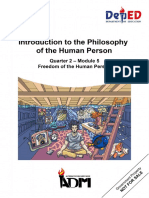 Introduction To Philosophy12 q2 m5 Freedom of The Human Person Final