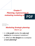 Planning, implementing & evaluating marketing strategies