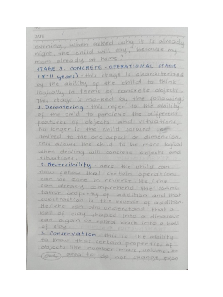 Concrete Operational Stage PDF