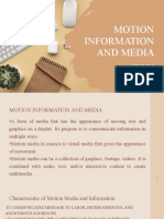 Motion Information and Media