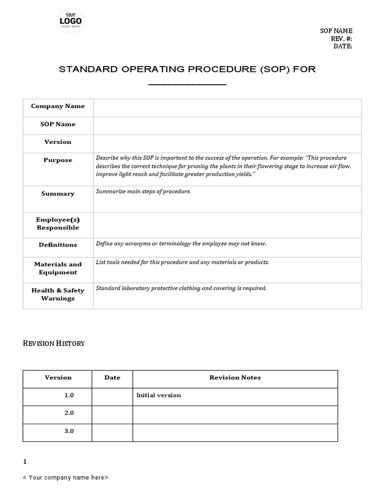SOP Template by Trym | PDF