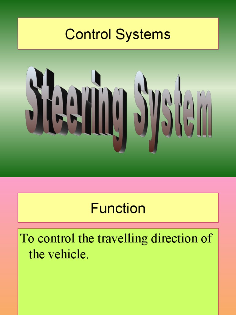 Steering System (Manual) PDF Steering Axle