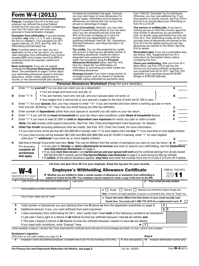 Worksheets W4 Form Worksheet fw4 withholding tax deduction