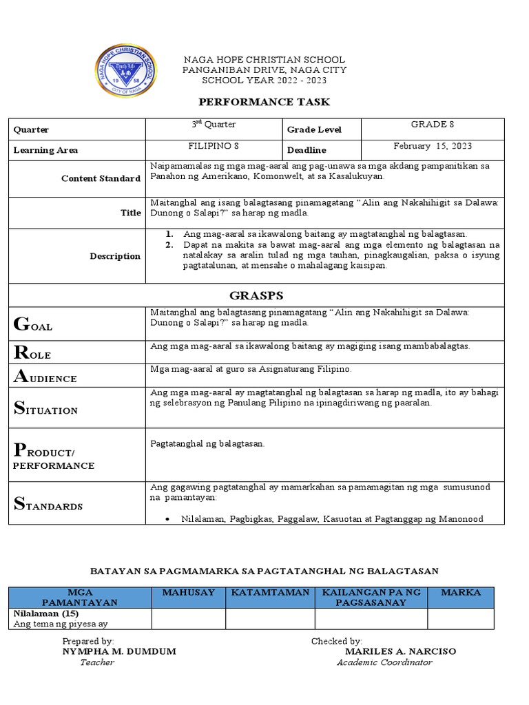 8 Pagtatanghal NG Balagtasan | PDF