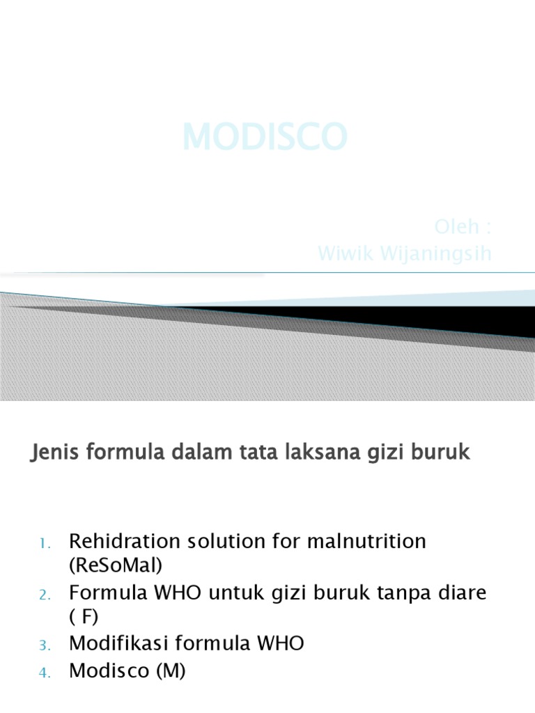 Modisco: Solusi Gizi Buruk Anak | PDF