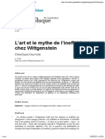 Chauviré2 Sur Wittgenstein Ineffeble