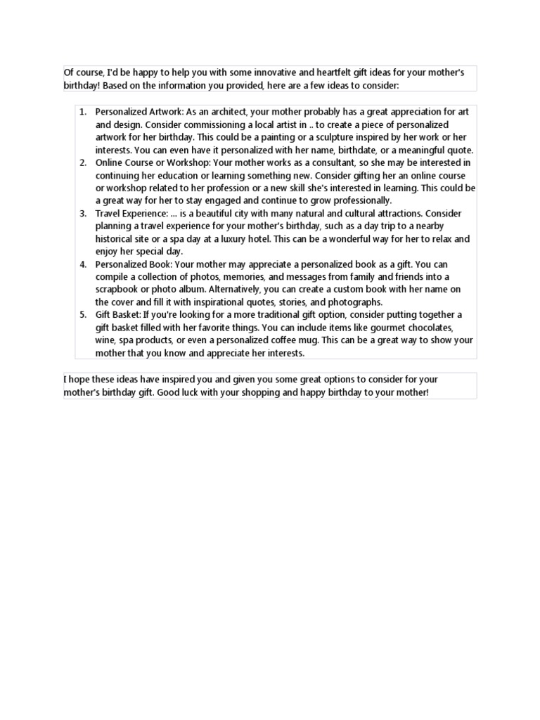 chatgpt openai suggestion for birthday present PDF