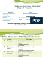 Filsafat Ilmu. Part II - Where Does Knowledge Come From - Perception by Sulis Dan Syafdi Rev. 1