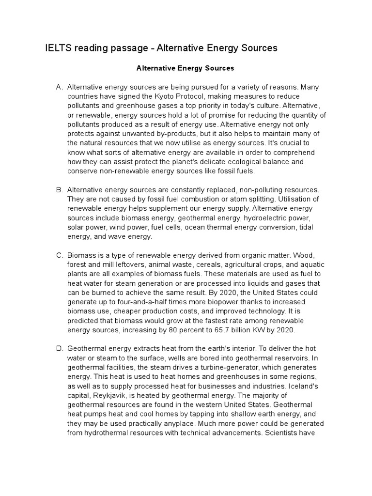 Ielts Academic Reading Practice Test 5 7be37aa00f | PDF | Renewable ...