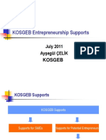 KOSGEB Entrepreneurship Supports: July 2011