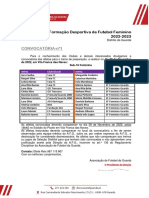 1 Convocatoria Feminina CFDFF Sub-16 - 2022 - 2023