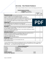 Tawara University new student guidance checklist