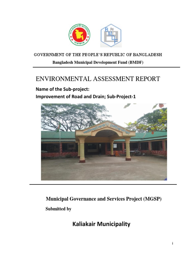 Environmental Assessment Report of Road and Drain (P1) of Kaliakoir PDF Road