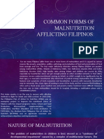 Common Forms of Malnutrition Afflicting Filipinos