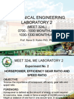 Mechanical Engg Lab2 Midterm Module 2 HP Efficiency