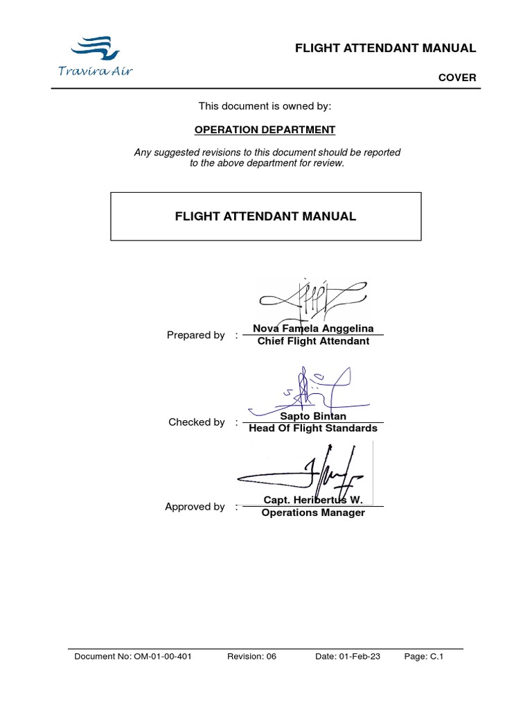 Flight Attendant Manual Overview | PDF | Flight Attendant | Temporary Work