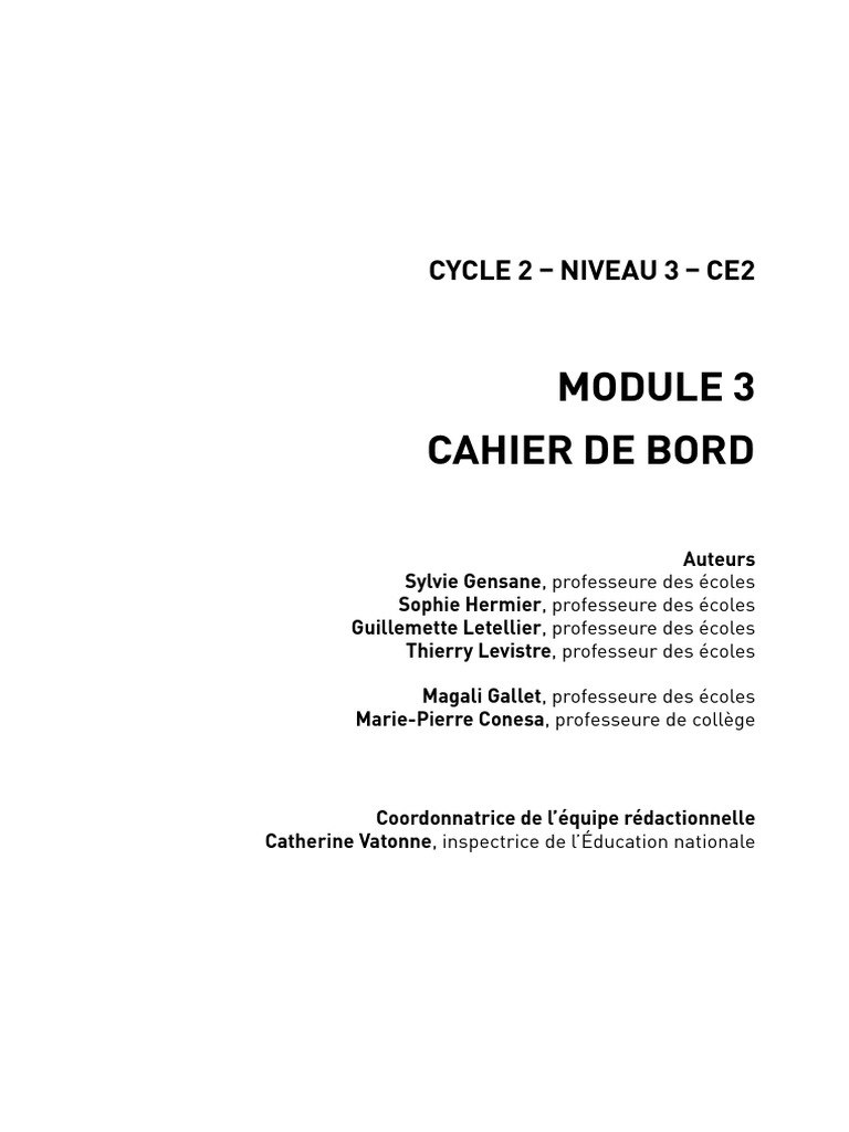Pages De Garde Cahier 3je Retiens Module 3 | PDF | Verbe | Formation à distance