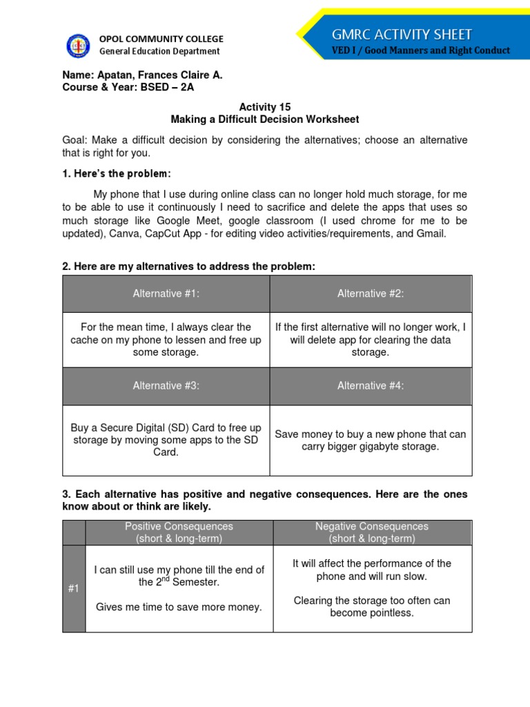 GMRC Activity 15 | PDF | Computing