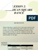 Lesson 2 American Square Dance