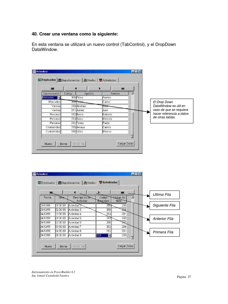 Entrenamiento Powerbuilder Parte2 | PDF | Ventana (informática) | SQL